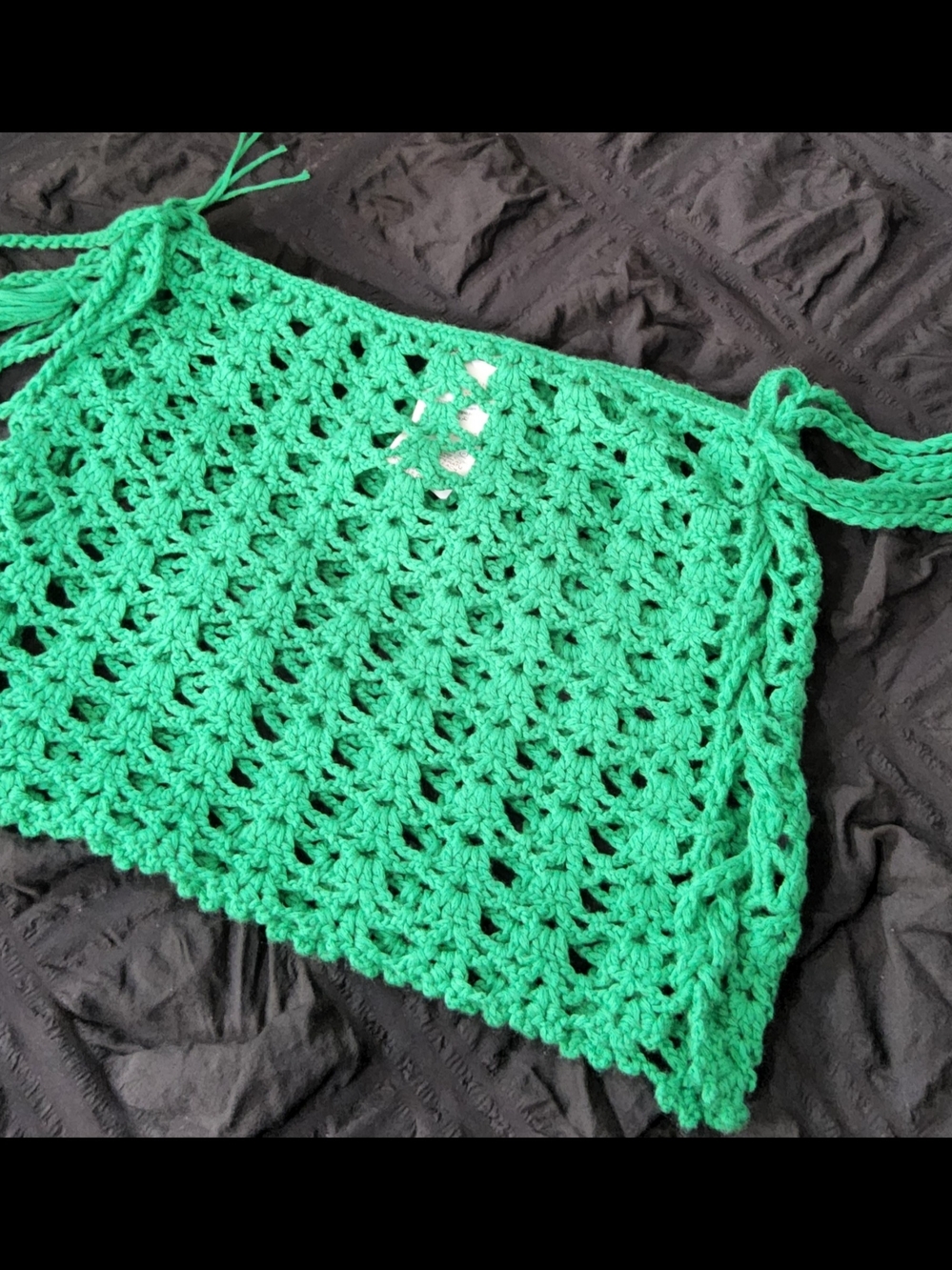 Women's Green Crochet Skirt